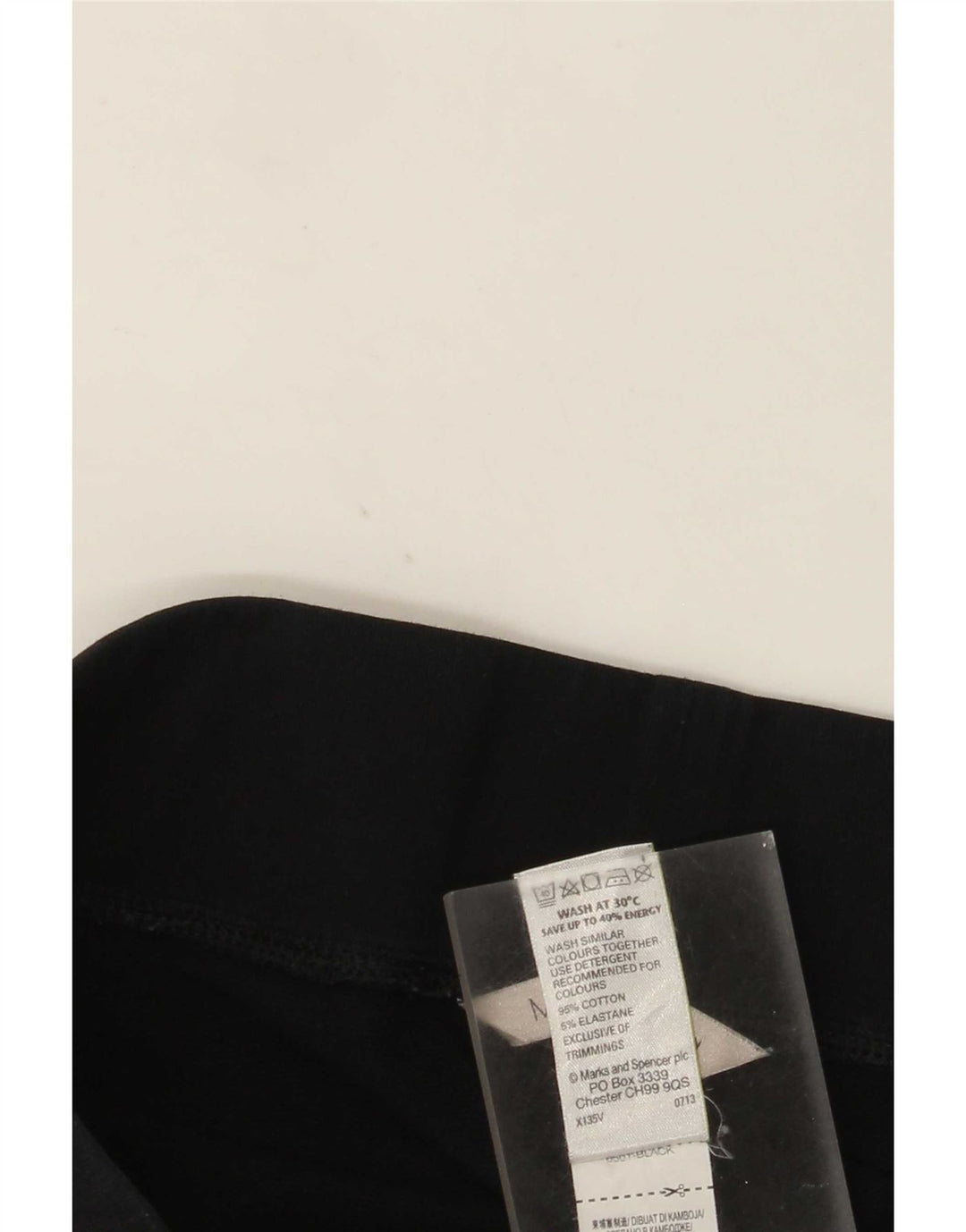 Marks & Spencer Womens Tracksuit Trousers UK 10 Small Black Cotton