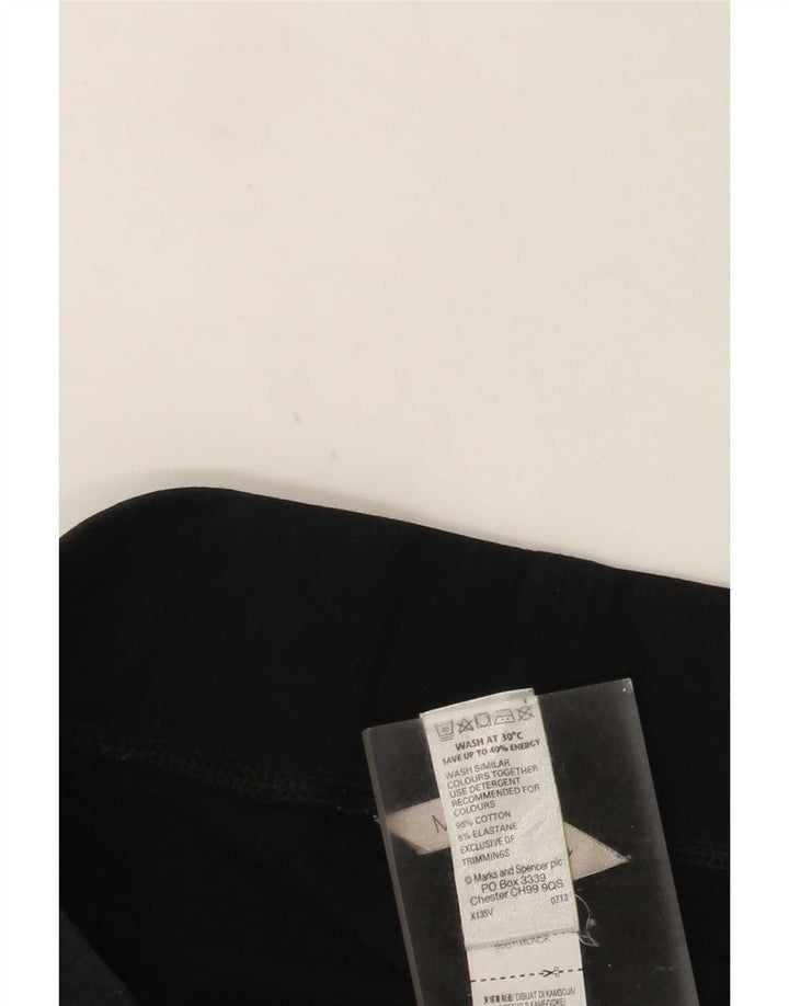 Marks & Spencer Womens Tracksuit Trousers UK 10 Small Black Cotton