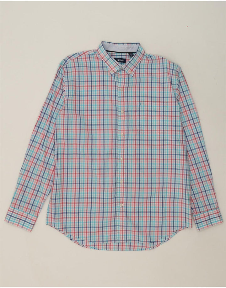 IZOD Mens Shirt Large Multicoloured Check Cotton Vintage Izod and Second-Hand Izod from Messina Hembry 