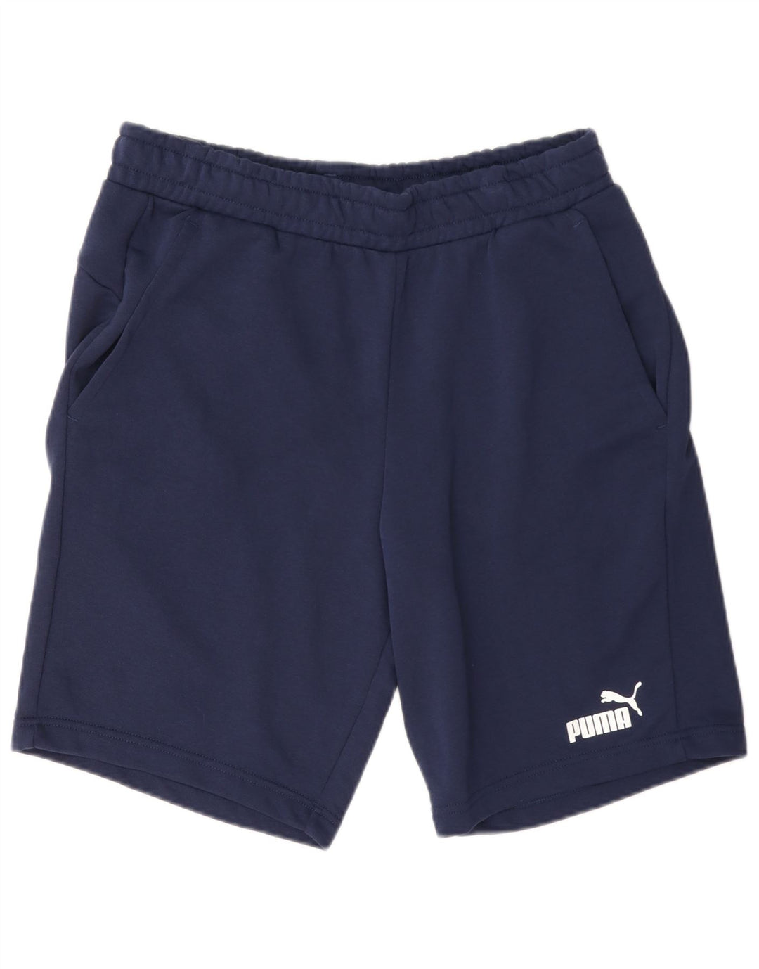Puma Mens Sport Shorts Large Navy Blue Cotton