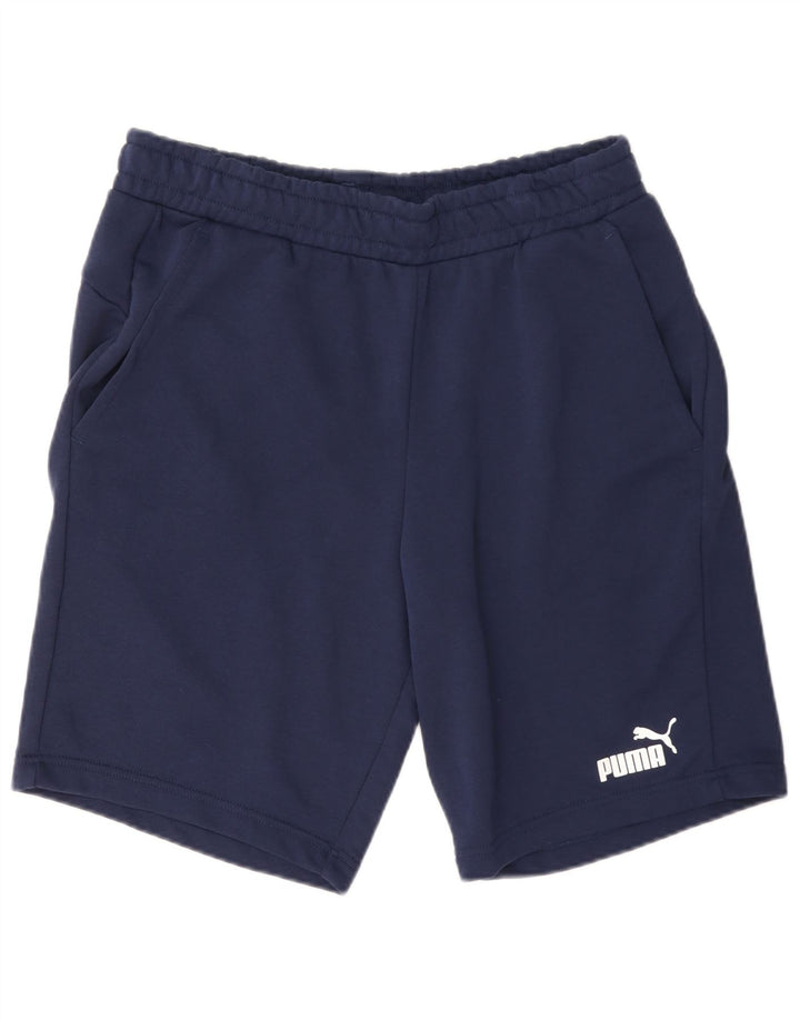 Puma Mens Sport Shorts Large Navy Blue Cotton