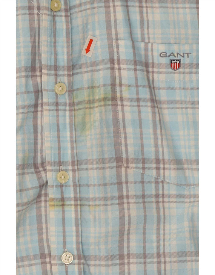 Gant Mens Shirt Size 36/38 15 1/2 Medium Blue Check
