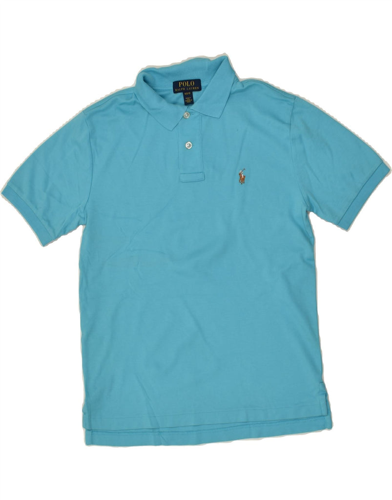 POLO RALPH LAUREN Boys Polo Shirt 10-11 Years Medium Blue | Vintage Polo Ralph Lauren | Thrift | Second-Hand Polo Ralph Lauren | Used Clothing | Messina Hembry 