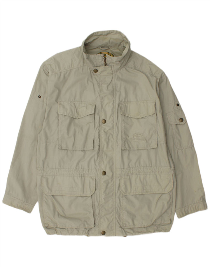 Camel Mens Utility Jacket UK 40 Large Beige Polyester