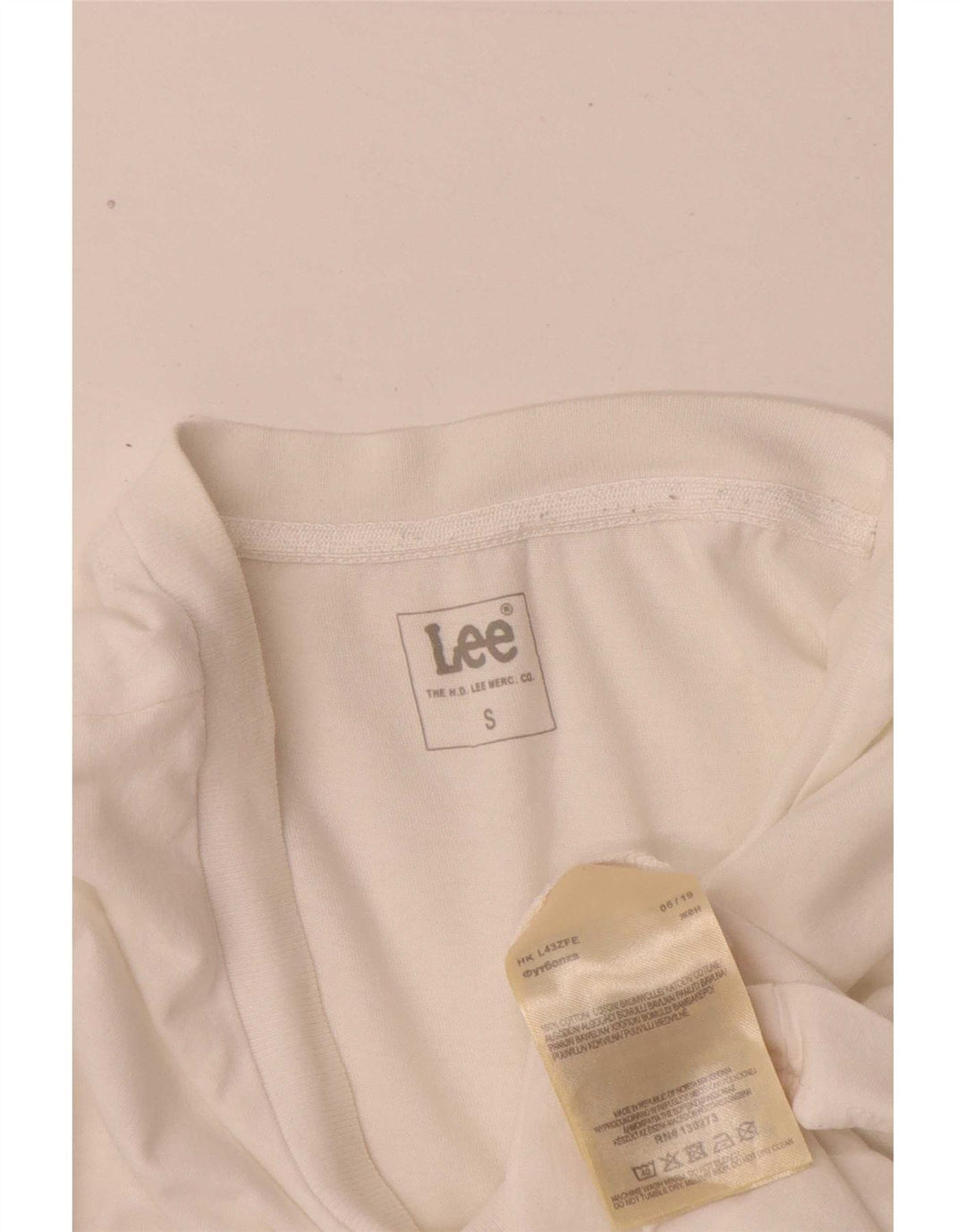Lee Mens Graphic T-Shirt Top Small White Cotton