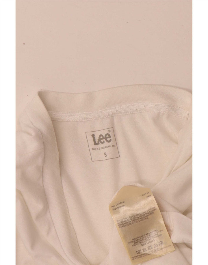 Lee Mens Graphic T-Shirt Top Small White Cotton