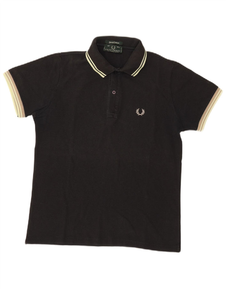 Fred Perry Mens Polo Shirt Medium Black Cotton