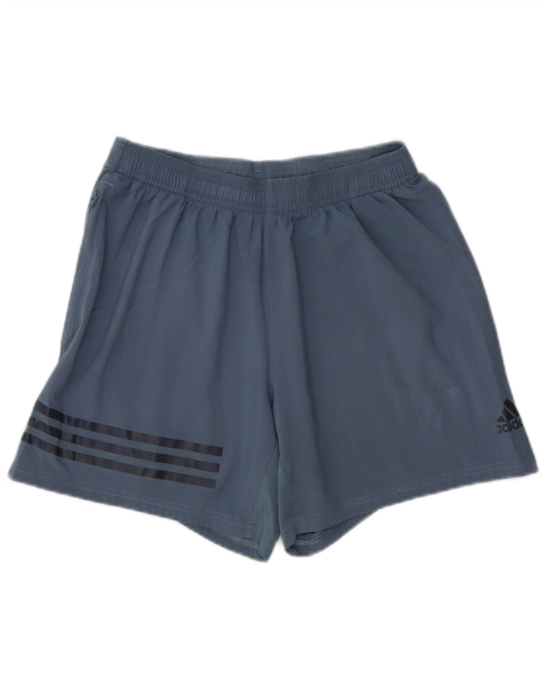 Adidas Womens Sport Shorts UK 12 Medium  Blue Polyester
