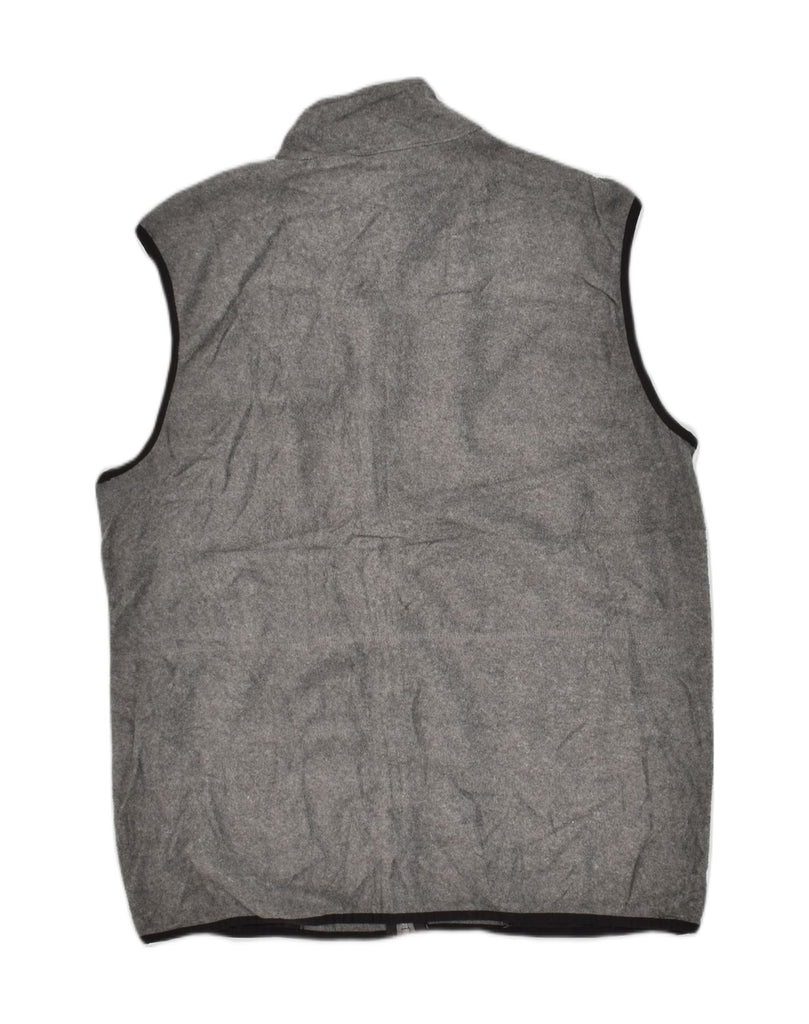 IZOD Mens Fleece Gilet UK 42 XL Grey Polyester | Vintage Izod | Thrift | Second-Hand Izod | Used Clothing | Messina Hembry 