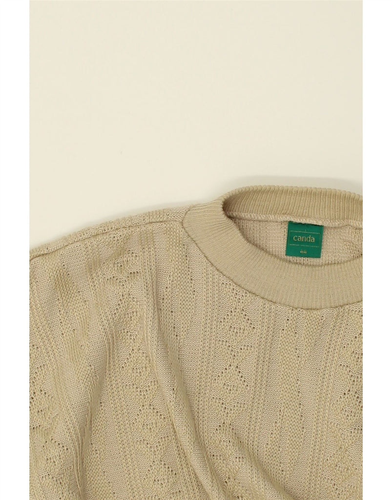 CANDA Womens Turtle Neck Jumper Sweater EU 44 XL Beige Cotton | Vintage Canda | Thrift | Second-Hand Canda | Used Clothing | Messina Hembry 