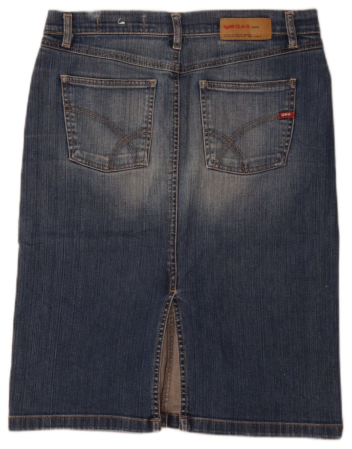 Gas Womens Denim Skirt Medium W30 Blue