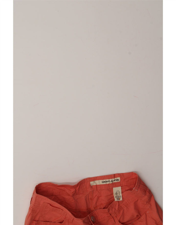 DKNY Womens Casual Shorts US 10 Large W32  Orange Cotton Vintage Dkny and Second-Hand Dkny from Messina Hembry 