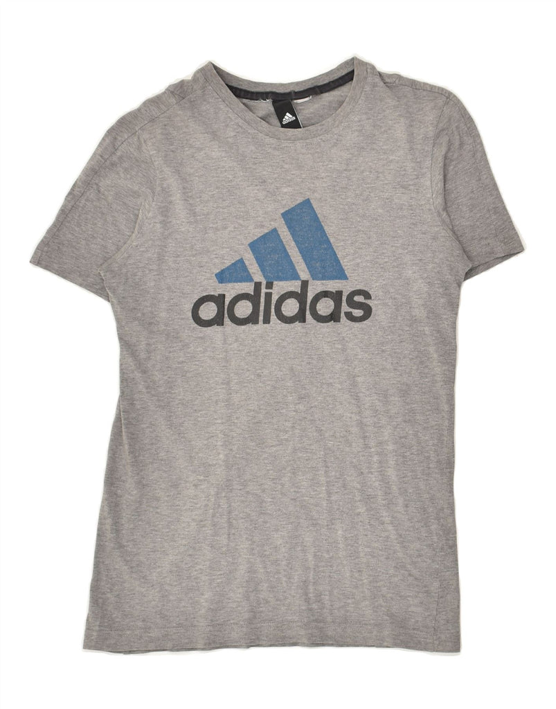 ADIDAS Boys Graphic T-Shirt Top 11-12 Years Grey | Vintage Adidas | Thrift | Second-Hand Adidas | Used Clothing | Messina Hembry 