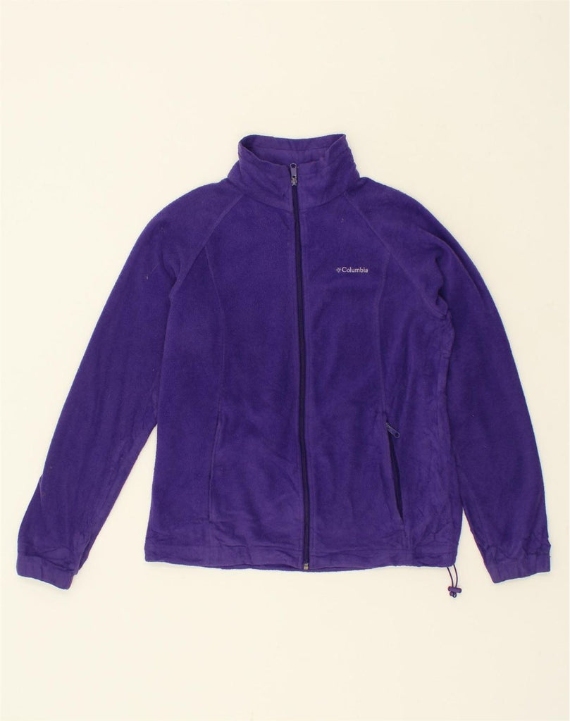 COLUMBIA Womens Fleece Jacket UK 14 Large Purple Polyester | Vintage Columbia | Thrift | Second-Hand Columbia | Used Clothing | Messina Hembry 