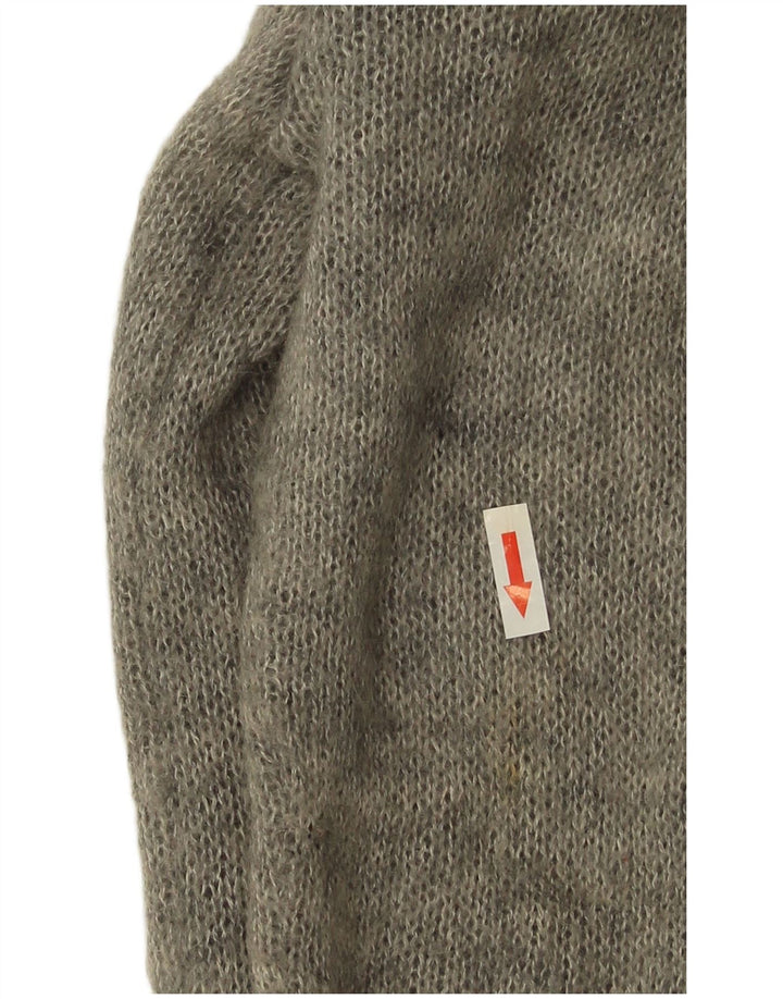 Vintage Womens Cardigan Sweater UK 14 Medium Grey