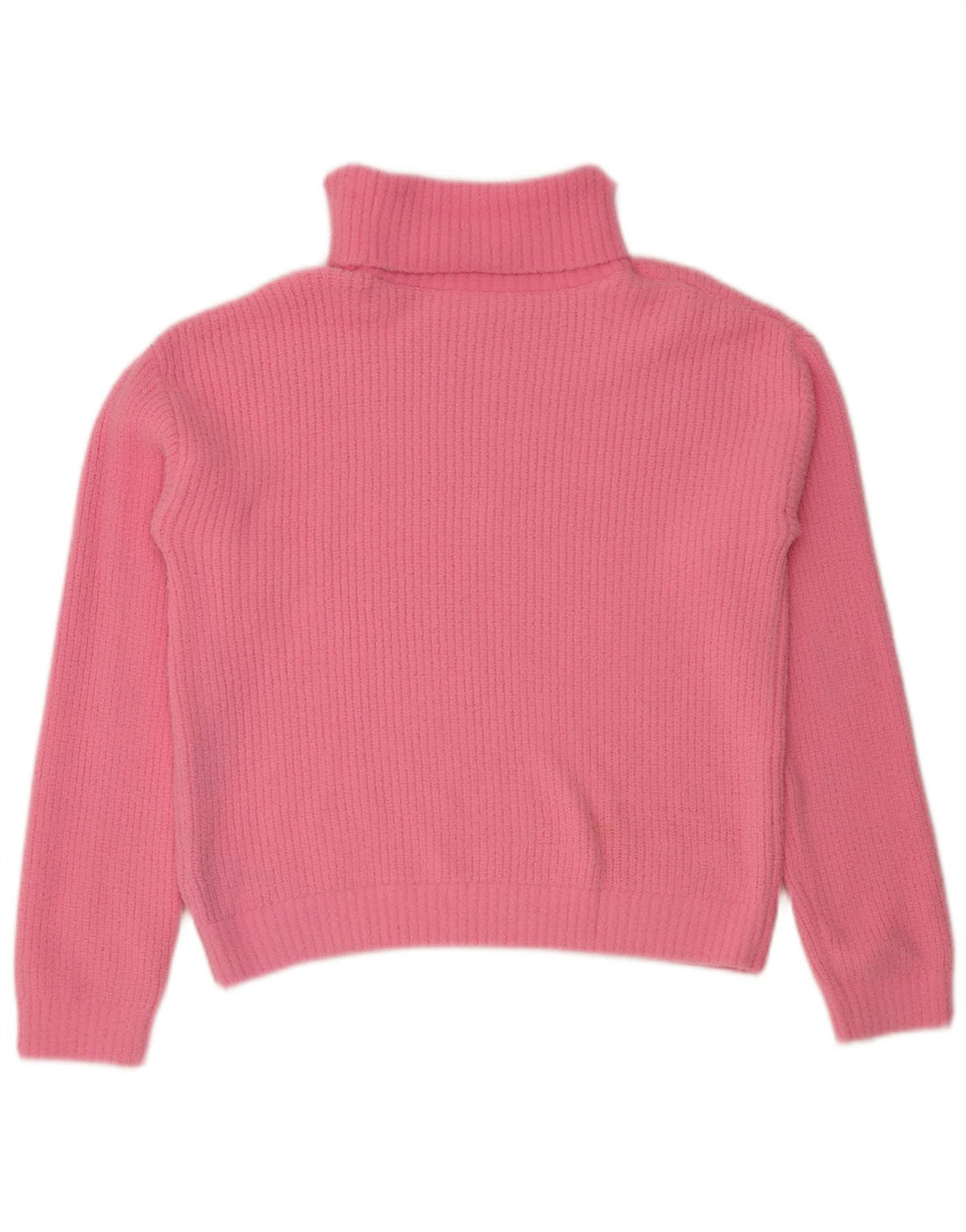 Marks & Spencer Girls Roll Neck Jumper Sweater 13-14 Years Pink Polyamide