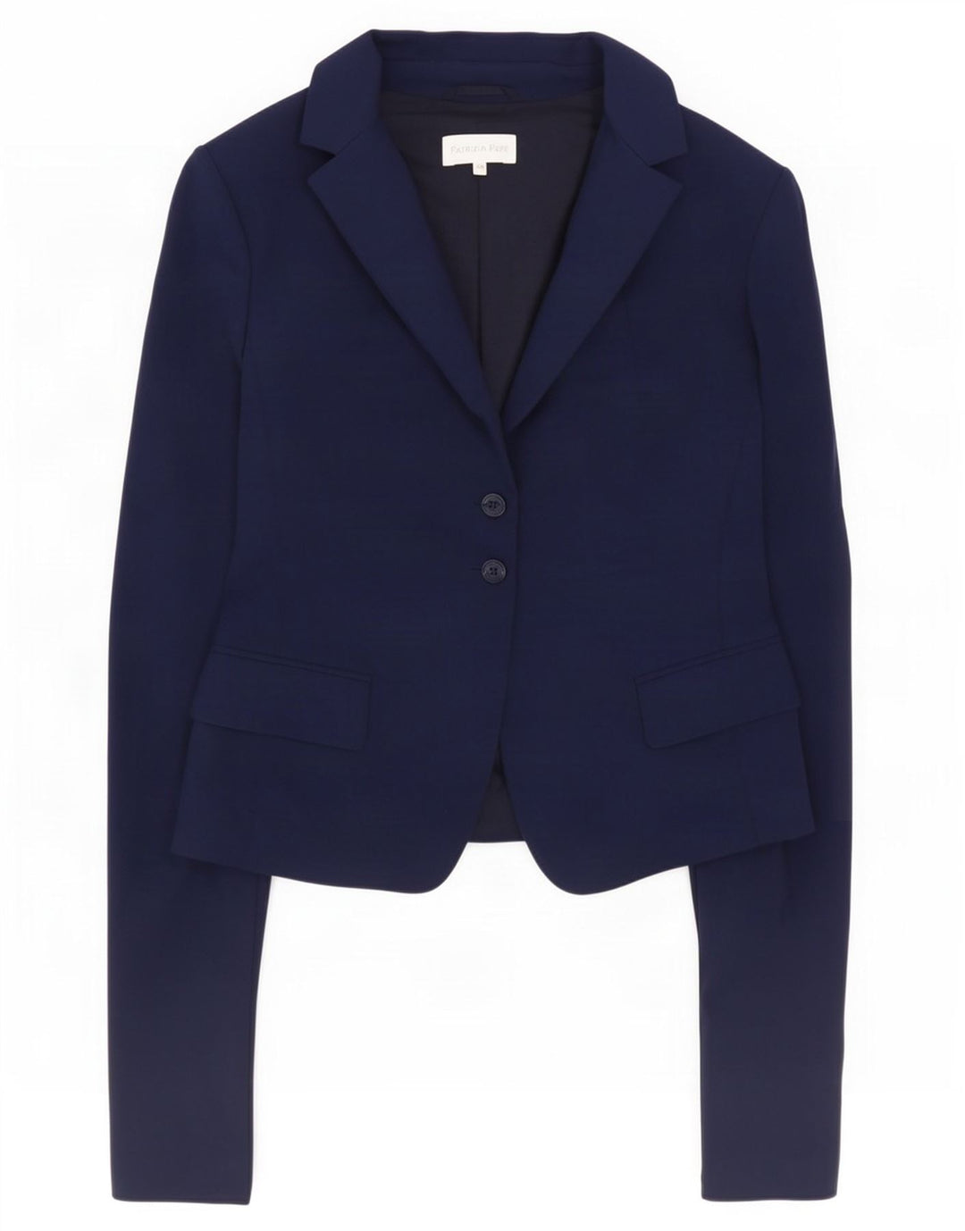 Patrizia Pepe Womens 2 Button Blazer Jacket IT 46 Large Navy Blue Cotton