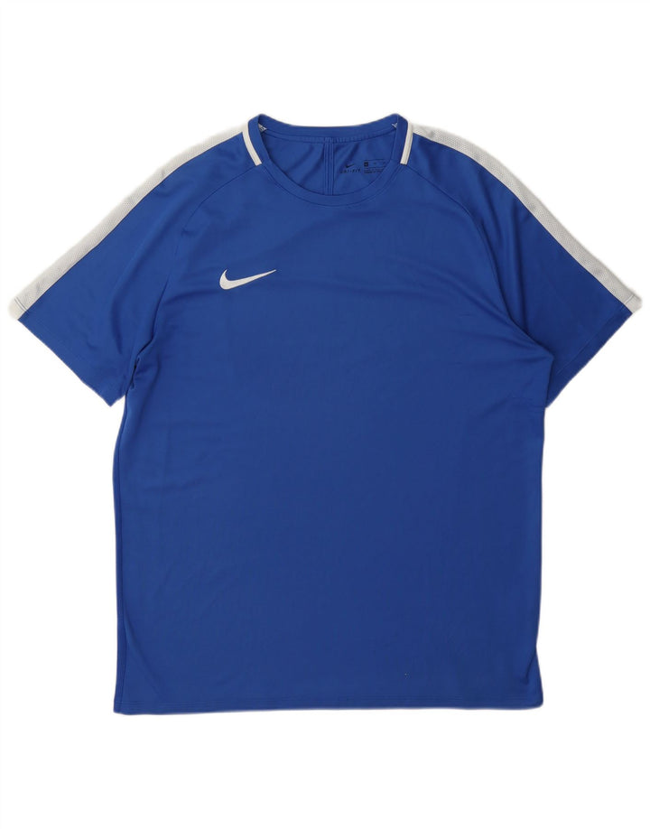 Nike Mens Dri Fit T-Shirt Top XL Blue Colourblock
