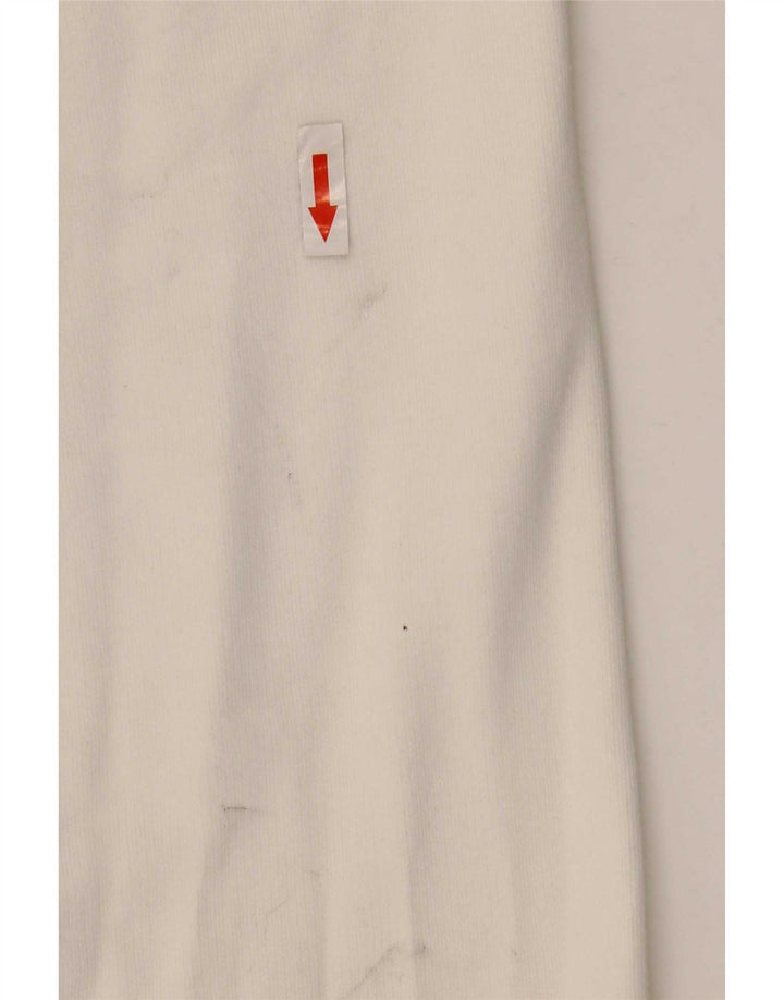 Champion Mens Zip Hoodie Sweater 2XL White Cotton