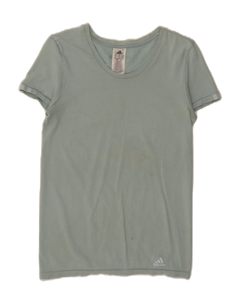 ADIDAS Womens T-Shirt Top UK 4/6 XS Blue Polyester Vintage Adidas and Second-Hand Adidas from Messina Hembry 