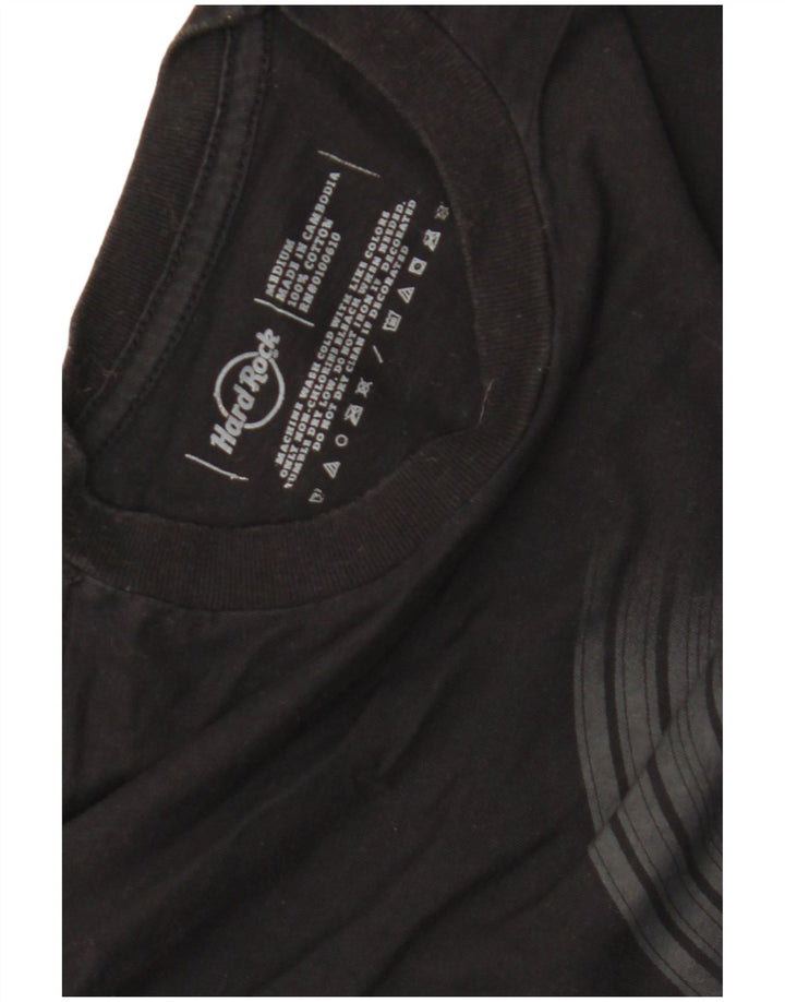 Hard Rock Cafe Mens Athens Graphic T-Shirt Top Medium Black Cotton