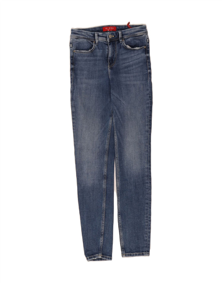 GUESS Womens Skinny Jeans W25 L29 Blue Polyester Vintage Guess and Second-Hand Guess from Messina Hembry 
