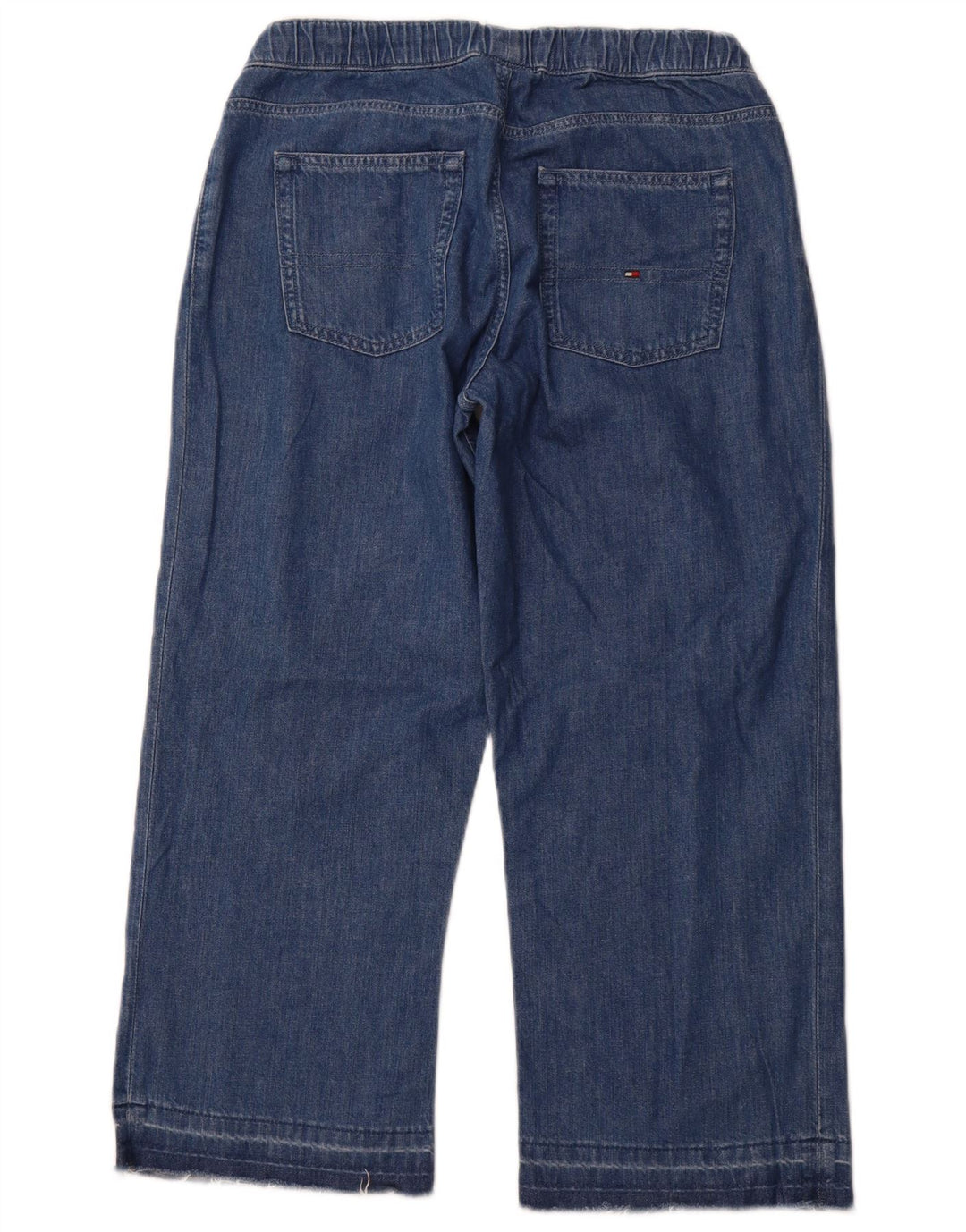 TOMMY HILFIGER Girls Capri Wide Leg Jeans 15-16 Years W28 L23 Blue Cotton