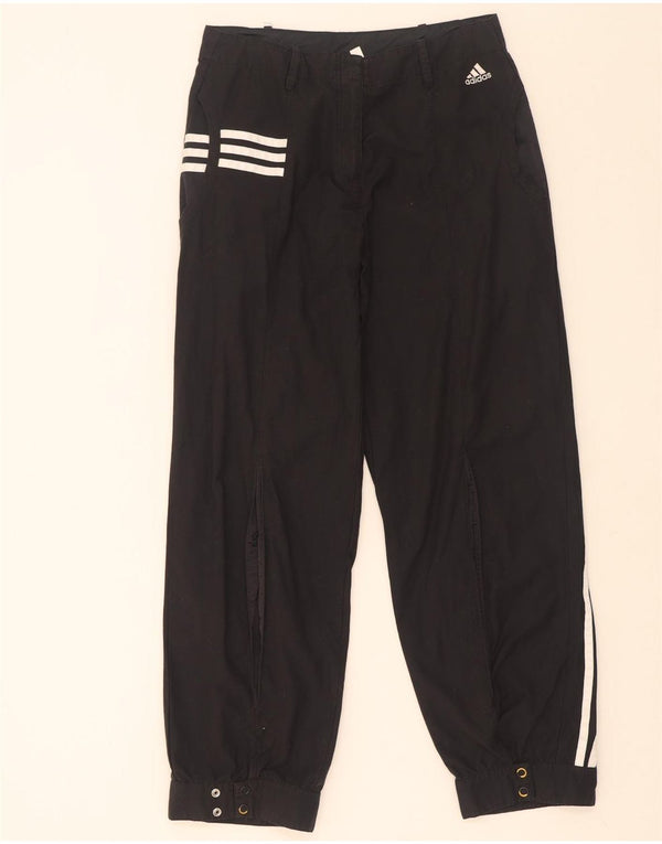 Adidas Womens Joggers Casual Trousers Large W30 L29 Black Cotton
