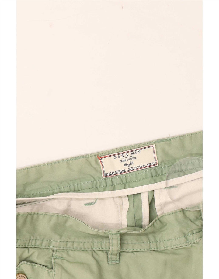 Zara Mens Chino Shorts EU 40 Medium W31  Green
