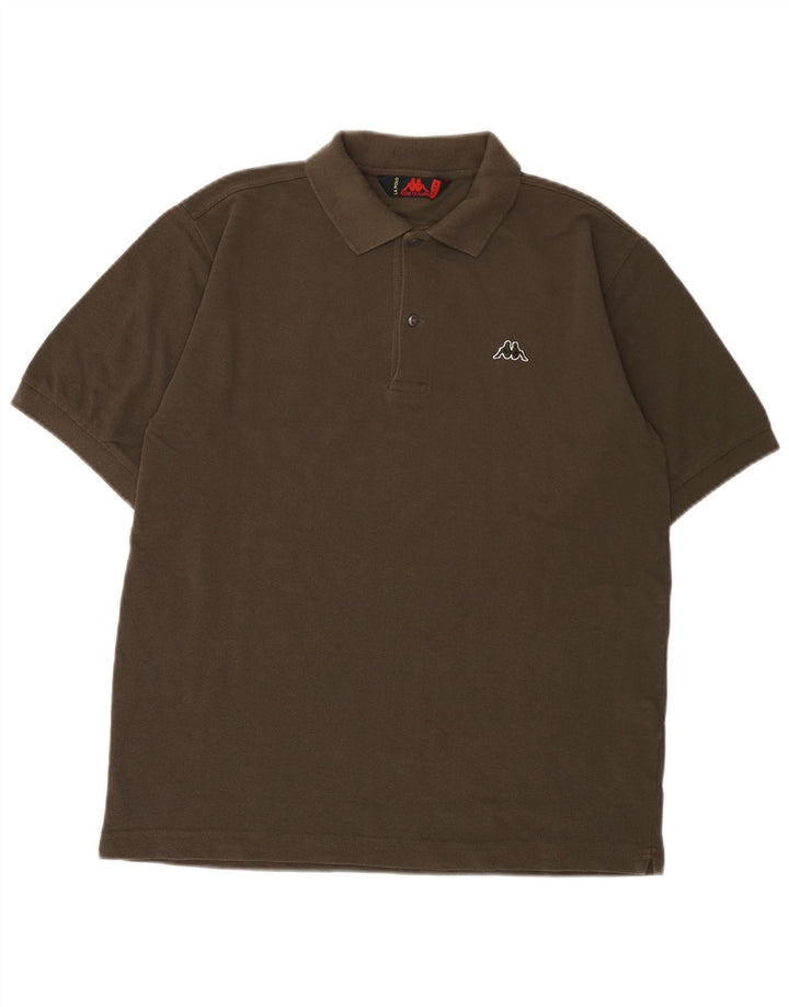 Kappa Mens Polo Shirt Medium Khaki Cotton