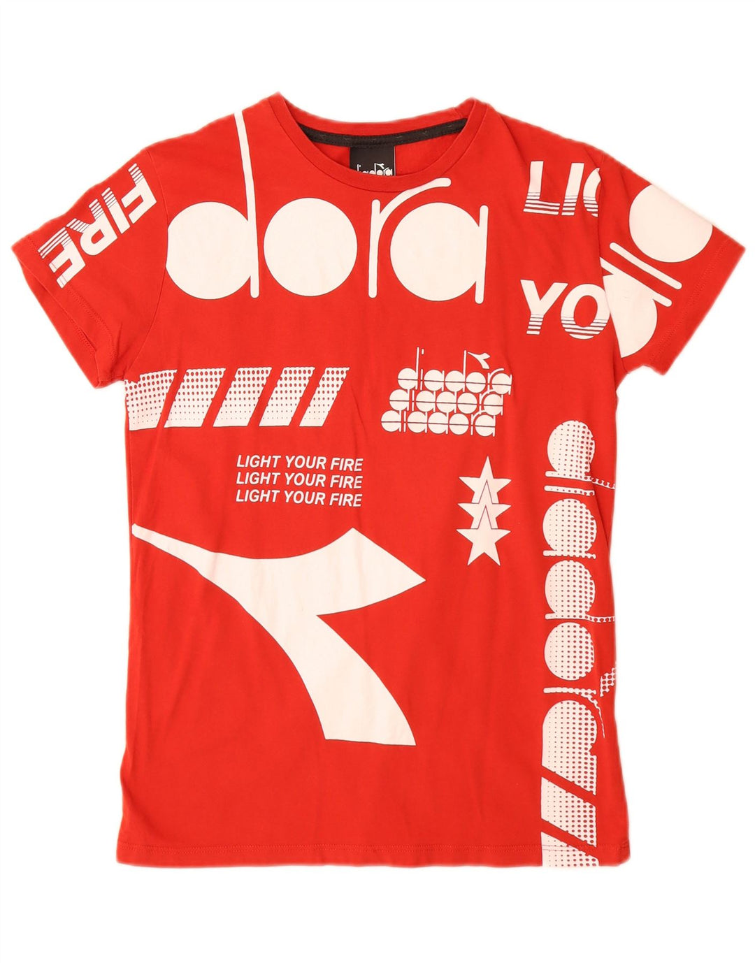 Diadora Boys Graphic T-Shirt Top 13-14 Years Red