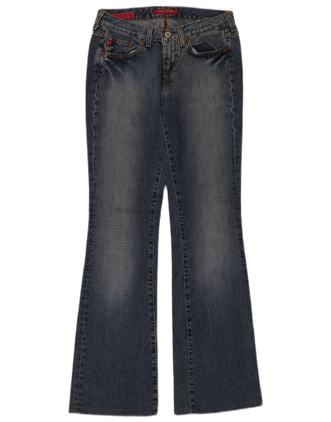 Guess Womens Flared Jeans W26 L32 Blue Cotton