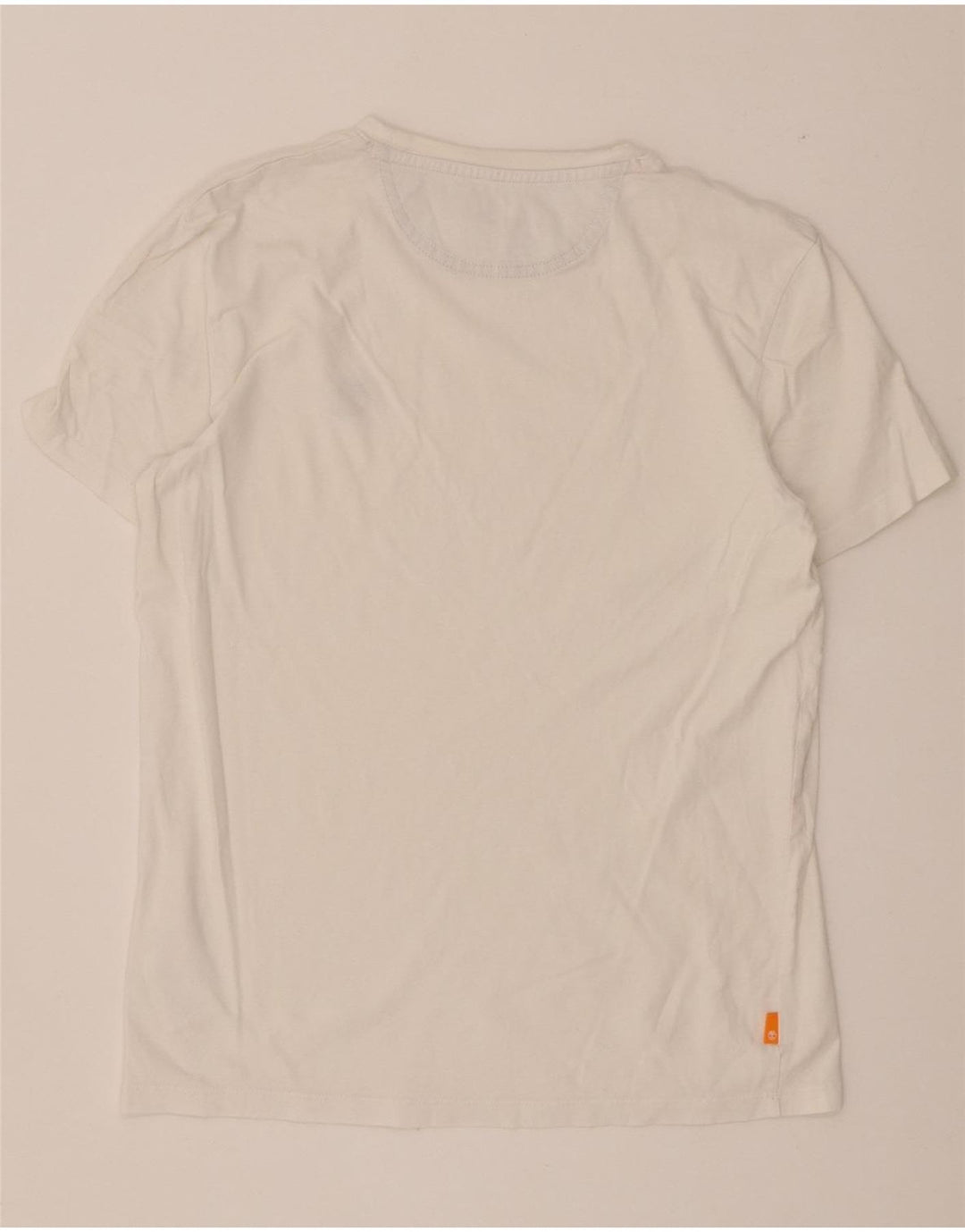 Timberland Mens Slim Fit T-Shirt Top Medium White Cotton