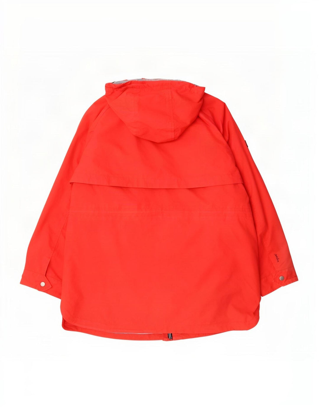 Joules Womens Hooded Oversized Rain Jacket UK 18 XL Red Cotton