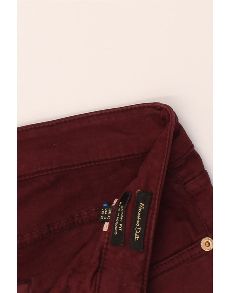 MASSIMO DUTTI Womens Skinny Casual Trousers EU 40 Medium W30 L29 Burgundy Vintage Massimo Dutti and Second-Hand Massimo Dutti from Messina Hembry 