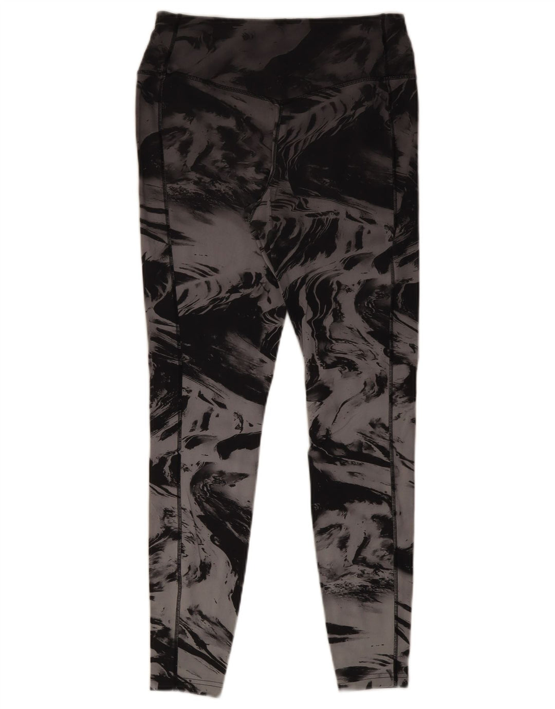 NIKE Womens Dri Fit Leggings UK 14 Large Grey Tie Dye Nylon