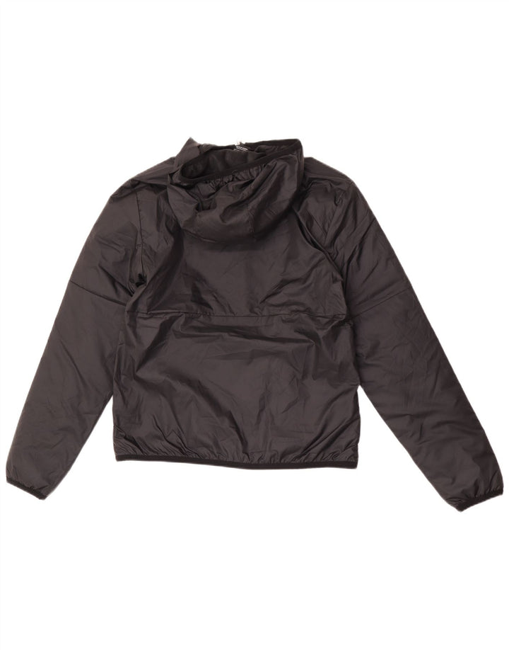 Nike Mens Graphic Hooded Windbreaker Jacket UK 36 Small Black Polyester
