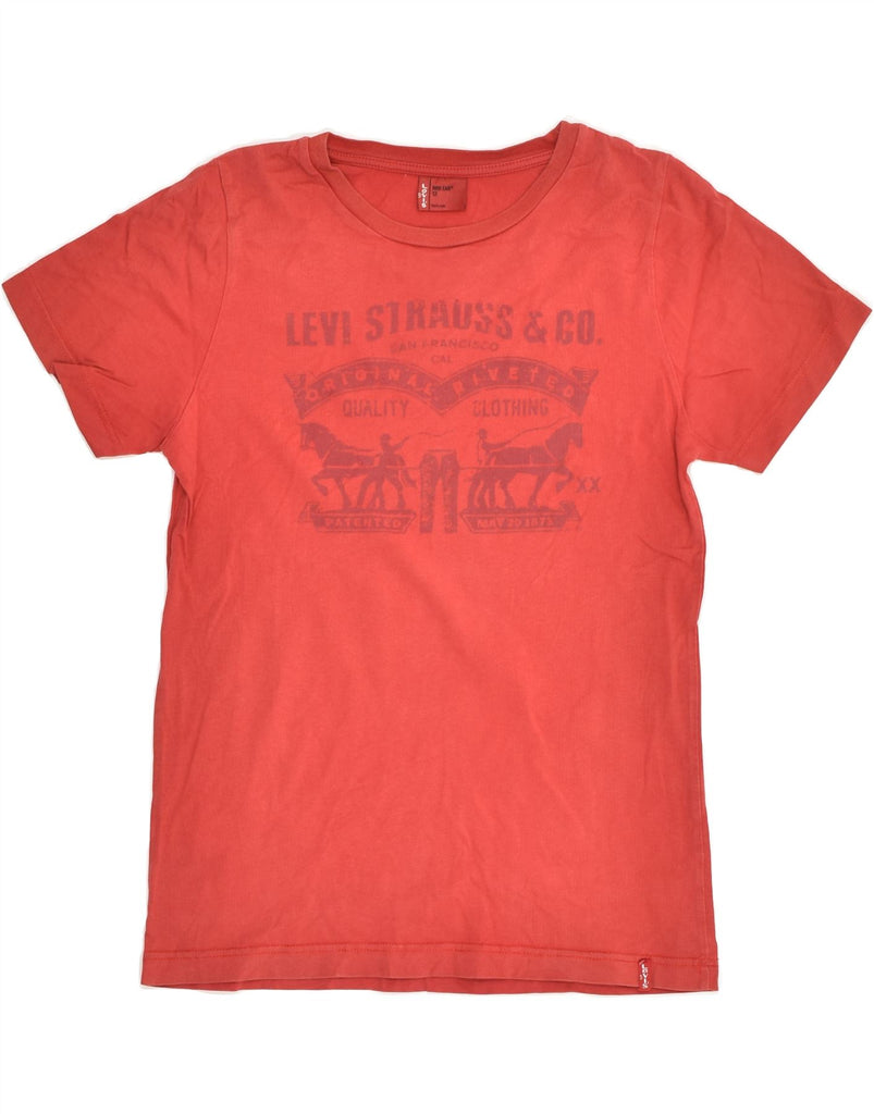 LEVI'S Boys Graphic T-Shirt Top 11-12 Years Red | Vintage Levi's | Thrift | Second-Hand Levi's | Used Clothing | Messina Hembry 