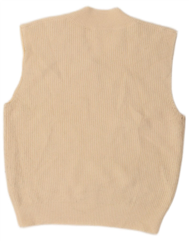 John Lewis Mens Vest Tank Top Small Beige Acrylic