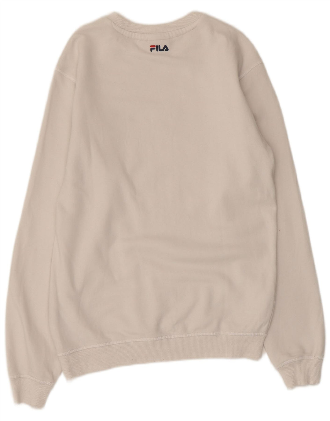 FILA Mens Graphic Sweatshirt Jumper XS White Cotton