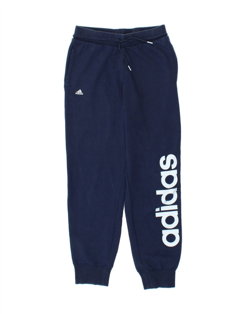 ADIDAS Boys Graphic Tracksuit Trousers Joggers 13-14 Years Navy Blue Vintage Adidas and Second-Hand Adidas from Messina Hembry 