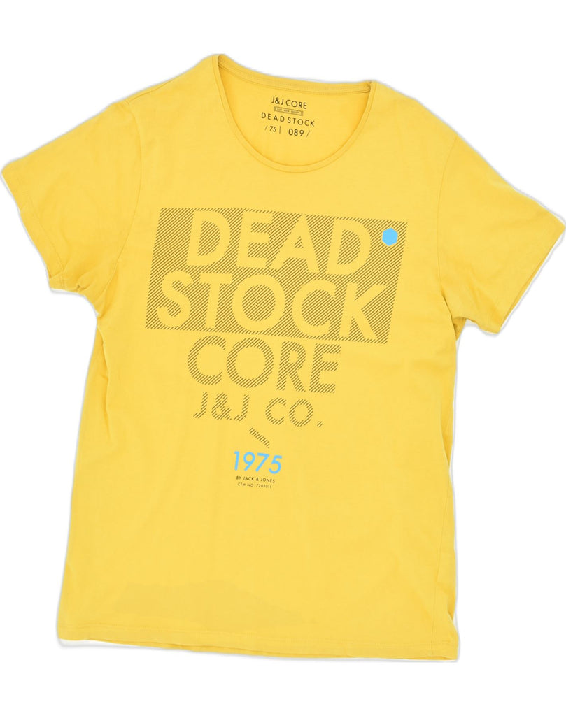 JACK & JONES Womens Graphic T-Shirt Top UK 18 XL Yellow Cotton | Vintage Jack & Jones | Thrift | Second-Hand Jack & Jones | Used Clothing | Messina Hembry 