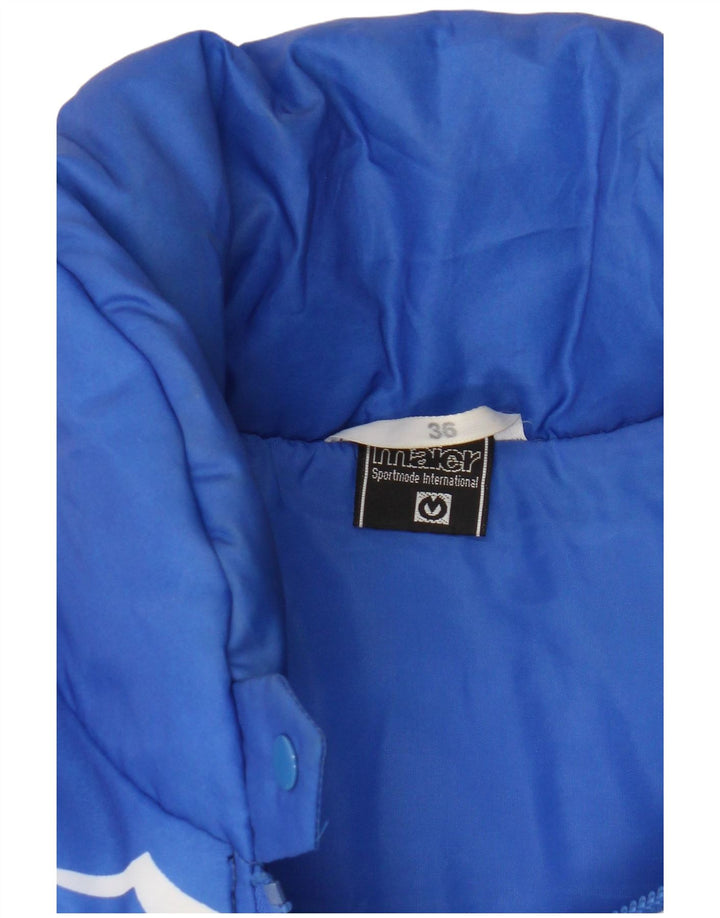 Maier Womens Padded Jacket EU 36 Small Blue Colourblock Polyamide
