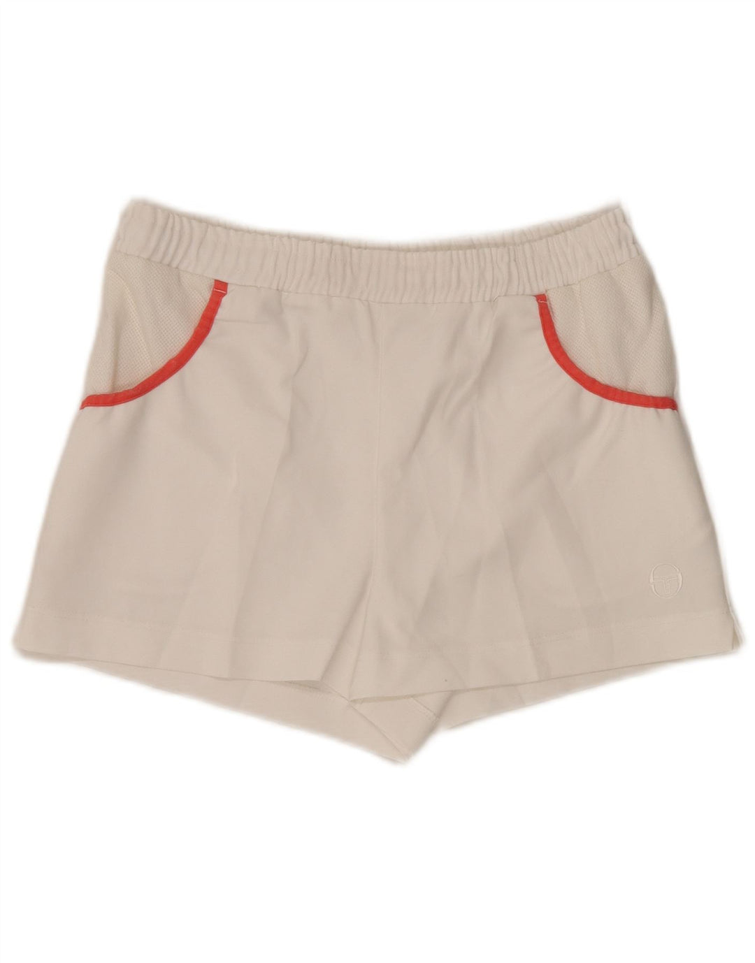 Sergio Tacchini Womens Sport Shorts IT 44 Medium  White Polyester