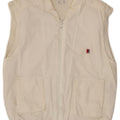 Smasher Mens Sleeveless Tracksuit Top Jacket Large White Polyester