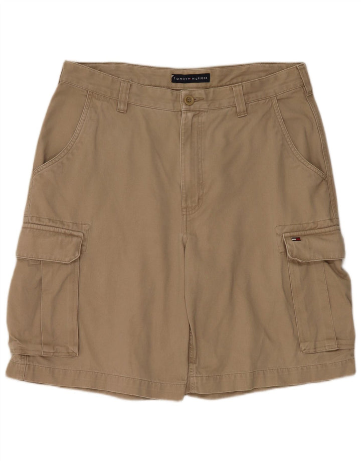 Tommy Hilfiger Mens Cargo Shorts W33 Medium Beige Cotton