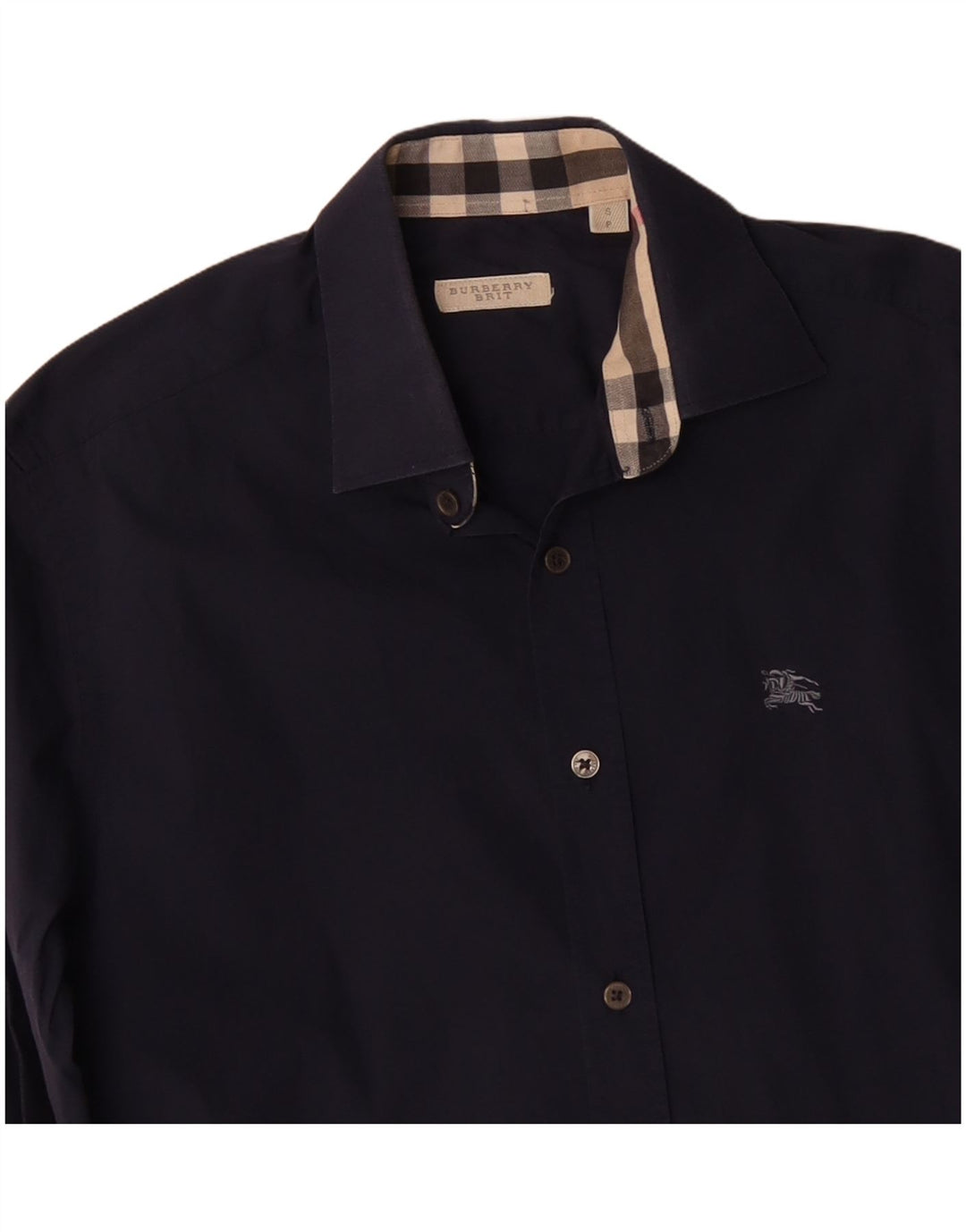 Burberry Mens Shirt Small Navy Blue