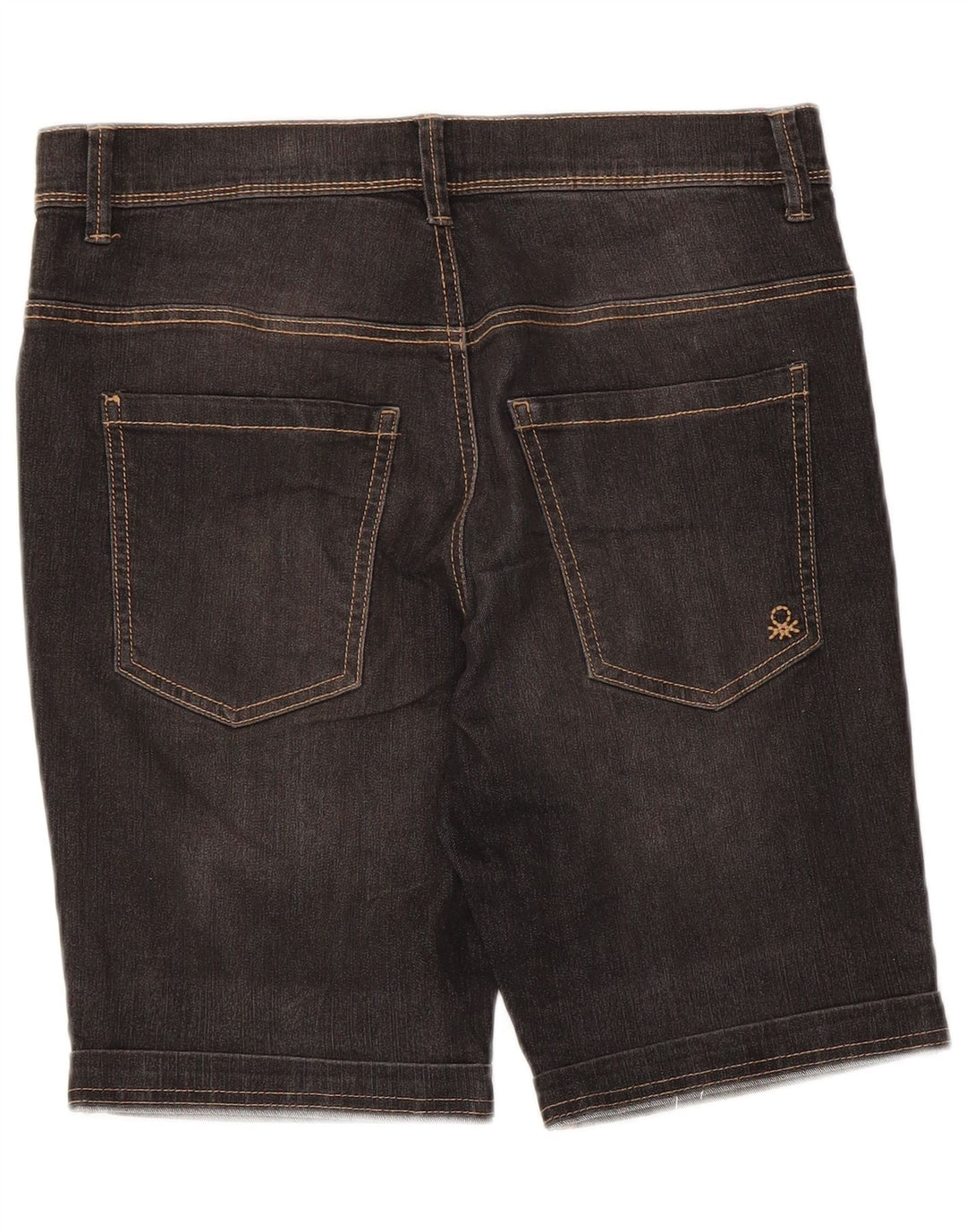 Benetton Mens Denim Shorts W32 Medium  Black