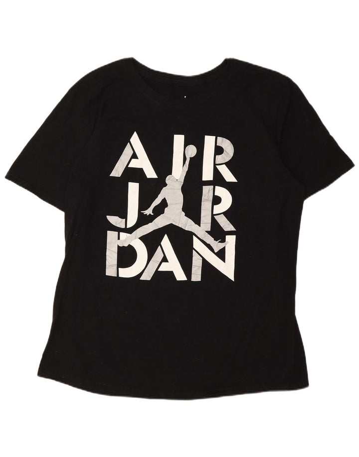 JORDAN Mens Graphic T-Shirt Top XL Black