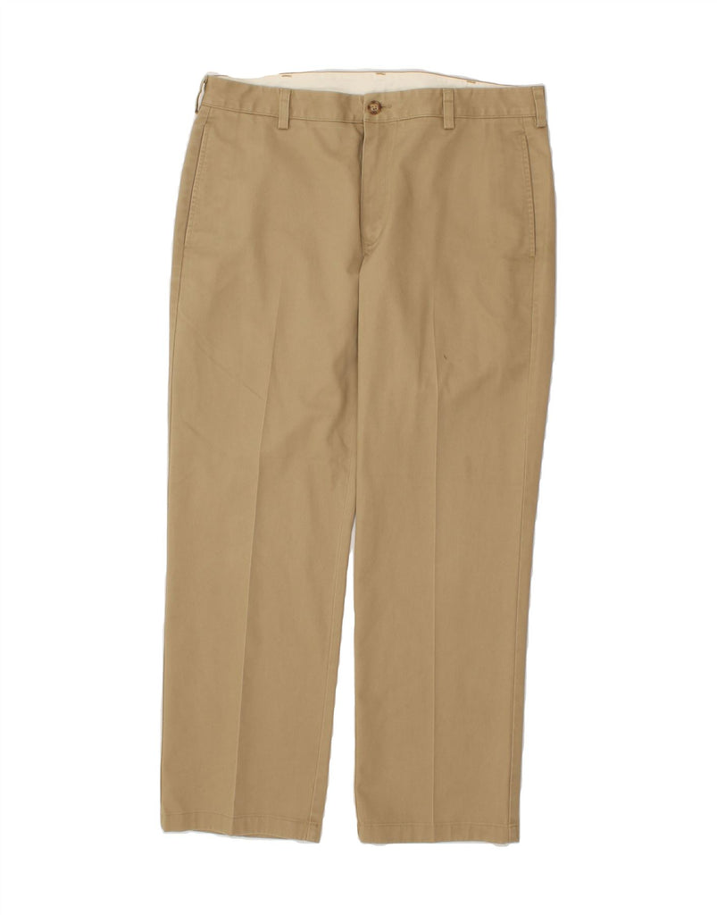 L.L.BEAN Mens Standard Fit Straight Chino Trousers W34 L30 Beige Cotton Vintage L.L.Bean and Second-Hand L.L.Bean from Messina Hembry 